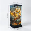 Luce notturna in vetro colorato cervo, lampada da scrivania in legno per arredamento camera - Cervo della Foresta(YDTYU010)