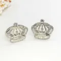 Rhinestone crown napkin rings silver metal napkin holders for wedding party dinner table decor - Silver