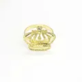 Gold crown napkin ring for wedding party, modern table decor table setting tableware accessory. - Gold