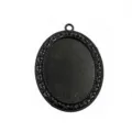 Plateau Pendentif Ovale Noir en Alliage 30x40mm Support Cabochon Accessoire Bijou DIY - B4-03