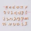Ciondolo lettera inglese in acciaio al titanio specchio personalizzato A-Z perla DIY - Lettera A / Oro rosa
