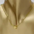 Gold heart and letter J pendant necklace, stylish stainless steel jewelry for women. - Heart Letter J / Gold