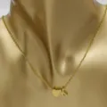 Stainless steel gold color heart and letter K pendant necklace for women fashion jewelry style - Heart K / Gold