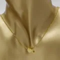Gold stainless steel heart and letter L pendant necklace for women fashion jewelry style. - Heart Letter L / Gold