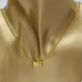 Gold stainless steel heart and letter T pendant necklace couple fashion jewelry gift item - Heart T / Gold