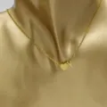 Gold stainless steel chain necklace with heart and letter Y pendant for women daily wear accessory - Heart Letter Y / Gold
