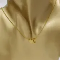 Fashion stainless steel golden heart and letter Z pendant necklace for women daily jewelry wear - Heart Letter Z / Gold