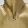 Stainless steel letter D and heart pendant necklace, fashion couple jewelry accessory item. - Heart D / Steel