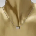 Stainless steel fashion necklace with heart and letter F pendant for daily wear and couple gifts. - Heart Letter F / Steel