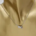 Stainless steel heart and letter G pendant necklace, silver fashion jewelry variant for women. - Heart Letter G / Steel