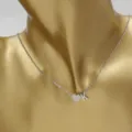 Stainless steel heart and letter K pendant necklace, stylish couple jewelry fashion accessory. - Heart K / Steel