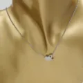 Stainless steel heart letter Z pendant necklace, fashionable couple jewelry accessory for daily wear. - Heart Letter Z / Steel