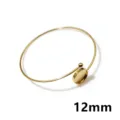 Stainless steel blank bezel bracelet 12mm tray DIY open bangle jewelry accessory making. - 12mm / Gold