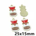 Enamel Coffee Pot Charms Alloy Drip Oil Pendant DIY Jewelry Making Accessories 25x15mm - AL1-08 Coffee Dripper & Server