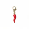 Red Enamel Chili Pepper Pendant Gold Lobster Clasp Alloy DIY Jewelry Accessory Part - Red