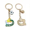 World Cup theme metal keychain alloy DIY enamel charm handbag pendant football fan souvenir gift - Soccer - 7