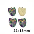 Pendentifs masque de carnaval en alliage émaillé pour bijoux DIY, collier bracelet 22x18mm. - AL3-48