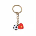 Alloy heart and football keychain with 25mm ring, enamel pendant DIY accessories sku. - Style 7