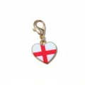 31x16mm alloy enamel England flag heart pendant lobster clasp DIY jewelry accessory 1.4g - England Flag Style