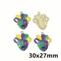 Mardi Gras jester mask alloy pendants for DIY necklace bracelet jewelry making accessories. - AL3-50