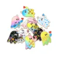 Halloween alloy enamel ghost pumpkin charms pendants for DIY jewelry making earrings bracelets keychains - Random Mix
