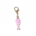 Pink enamel fish alloy pendant with lobster clasp charm DIY jewelry accessory craft - Small Fish Pendant (37x7mm) / 1.5g / Pink