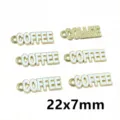 Gold metal coffee letter charms pendant set for DIY jewelry making accessories 22x7mm - AL1-13 COFFEE Letter Pendant