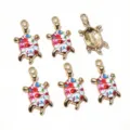 Pendentifs Tortue Émaillée Colorée Alliage DIY Bijoux Bracelet Boucles d'Oreilles Accessoires - F6-38