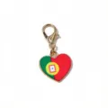 Enamel heart flag charm pendant with lobster clasp alloy DIY jewelry accessory 31x16mm - Custom Flag Style