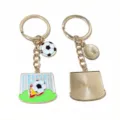 Soccer football metal keychain cute bag charm alloy drip oil pendant gift accessory 25mm ring - Football-13