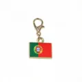 Portugal flag charm with lobster clasp, alloy enamel DIY jewelry accessory 30x16mm - Portugal Flag