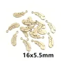 Gold stainless steel feather pendant charms for DIY handmade necklace jewelry accessories - Feather Pendant F4-54 / 0.4g (16x5.5mm) / Gold