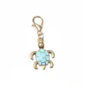 Ciondolo tartaruga in lega oro con moschettone e smalto blu per accessori gioielli DIY. - Ciondolo Tartaruga (D5-55)