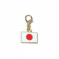 Japanese flag pendant charm alloy gold-plated lobster clasp DIY jewelry accessory gift. - Japan Flag