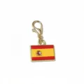 Spanish flag pendant with lobster clasp alloy DIY jewelry accessory 30x16mm charm - Spain Flag