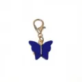Blue acrylic butterfly pendant with gold lobster clasp, ideal for DIY jewelry crafting. - Butterfly Pendant (SG-AF7-40)