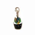 Pendentif cactus en émail alliage avec fermoir mousqueton accessoire bijoux DIY tableau des tailles - SG-C5-28 (Cactus Coloré)