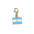 Argentina flag enamel charm pendant with lobster clasp diy jewelry making accessory - Argentina Flag