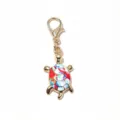 Ciondolo tartaruga in lega dorata con chiusura a moschettone accessorio gioielli DIY - Ciondolo Tartaruga (F6-31)
