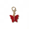Red Glitter Butterfly Pendant with Alloy Lobster Clasp DIY Jewelry Making Accessory - Butterfly Pendant (SG-I4-05)