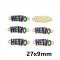 Metal enamel carnival clown mask connector charms, DIY jewelry making wholesale items. - AL3-71