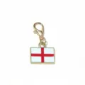 England Flag Enamel Charm Alloy Pendant with Lobster Clasp DIY Jewelry Accessory 30x16mm - England Flag