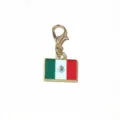 Alloy oil-drop Mexico flag pendant charm with lobster clasp DIY jewelry accessory 30x16mm - Mexico Flag