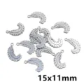 Stainless Steel Feather Leaf Pendants Charms For DIY Jewelry Making Accessories 15x11mm - Feather Pendant P5-56 / 0.5g (15x11mm) / Steel