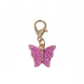 Pink acrylic butterfly charm with gold lobster clasp DIY jewelry accessory variant - Butterfly Pendant (SG-I4-11)