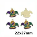 Enamel jester mask alloy charms for DIY handmade necklace bracelet jewelry making 22x27mm - AL3-65