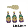 Carnival wine bottle enamel alloy pendant DIY handmade jewelry accessories 32x12mm for necklace - AL3-62