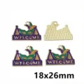 Mardi Gras carnival mask enamel alloy charm pendant DIY necklace bracelet jewelry making accessory - AL3-74