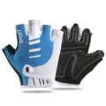 Heren half-finger fietshandschoenen ademend mesh mountainbike sport antislip slijtvast - M / Slash Half-Finger Blauw