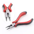 Multi-functional jewelry round nose pliers with red black grip for DIY crafts and beading. - Needle Nose Pliers(AH-23)